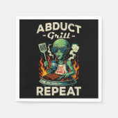 Entführt Grill Wiederholung Retro BBQ Picknick Lus Serviette (Vorderseite)