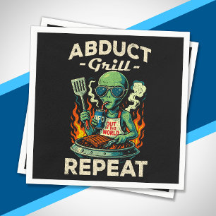Entführt Grill Wiederholung Retro BBQ Picknick Lus Serviette
