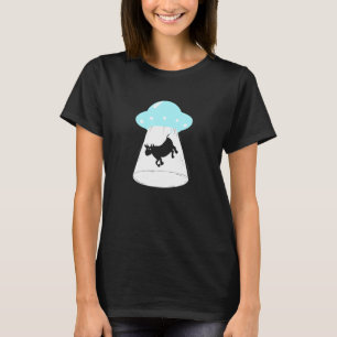 Entführte Kuh im UFO-Laserstrahl UFO-Jäger T-Shirt