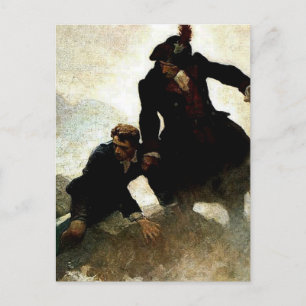 „Entführtes“ Gemälde von NC Wyeth Postkarte