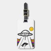Entführung eines Raumschiffs der UFO-Alien Gepäckanhänger (Vorderseite vertikal)