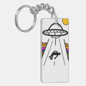 Entführung eines Raumschiffs der UFO-Alien Schlüsselanhänger (Vorderseite links)