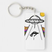 Entführung eines Raumschiffs der UFO-Alien Schlüsselanhänger (Vorderseite)