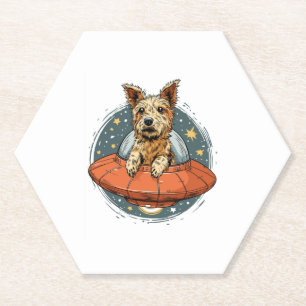 Entführung Hund � UFO Beaming Pup Untersetzer