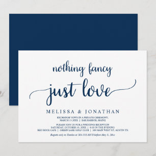 Entführung, Nichts Fancy, nur Liebe, Marineblau Einladung