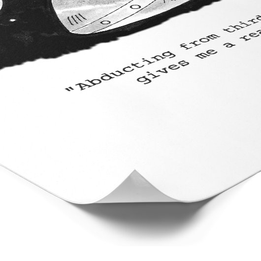 Entführung von Alien Poster (Ecke)