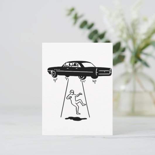 Entführung von Außerirdischen Postkarte (Stehend Vorderseite)