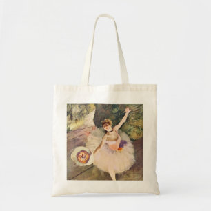 Entgasen Sie Ballerina mit einem Blumenstrauß der Tragetasche