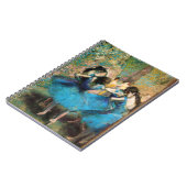 Entgasen Sie blaue Tänzer Notizblock (Linke Seite)