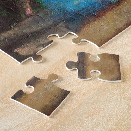 Entgasen Sie blaues Tänzer-Puzzlespiel Puzzle (Seite)