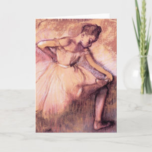 Entgasen Sie rosa Ballerina-Gruß-Karte Karte