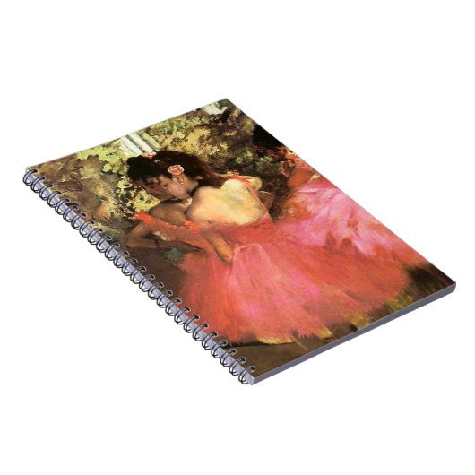 Entgasen Sie Tänzer im rosa Notizbuch Notizblock (Rechte Seite)