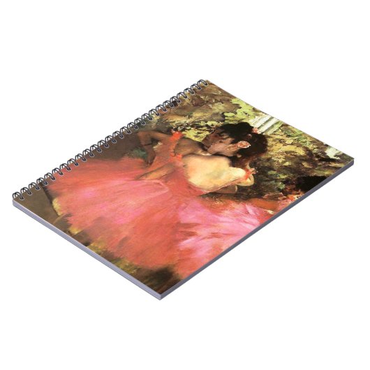 Entgasen Sie Tänzer im rosa Notizbuch Notizblock (Linke Seite)