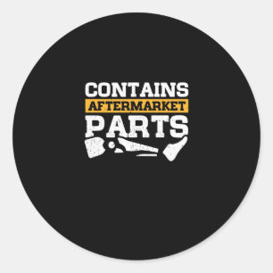 Enthält Aftermarket-Teile, die gut belägt sind. Runder Aufkleber
