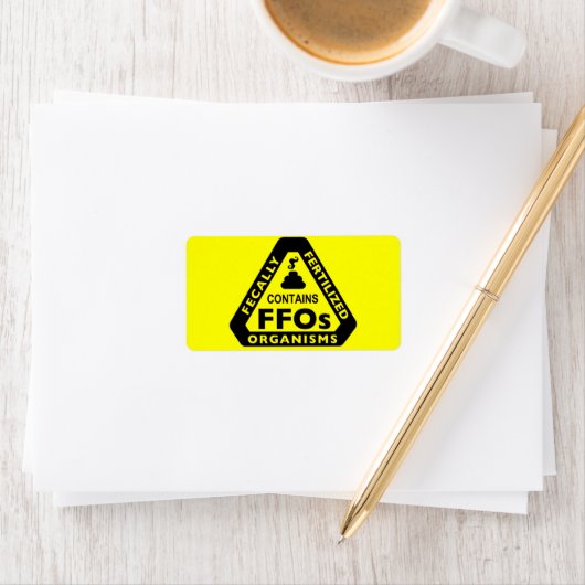 "Enthält die Kennzeichnung "Fecally Fertilized Org Adressaufkleber (Insitu)