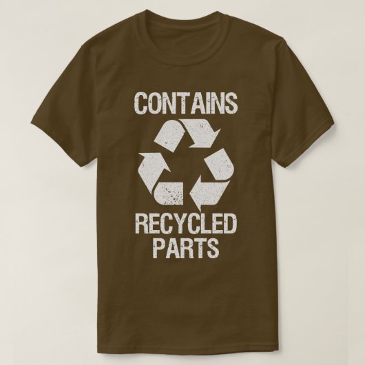 Enthält Gerecycelt Organspenden T-Shirt (Design vorne)