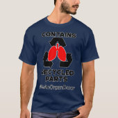 Enthält Gerecycelt Teile Lung Transplant Premium T-Shirt (Vorderseite)