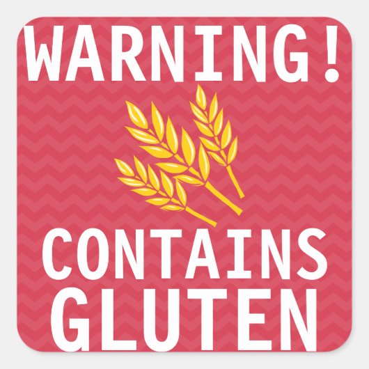 Enthält Gluten Food Allergy Alert Stickers (Vorderseite)