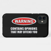 Enthält Meinungen, dass Sie beleidigen kann Case-Mate iPhone Hülle (Rückseite (Horizontal))