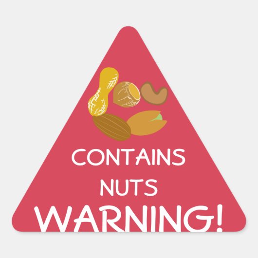 Enthält Nuts Food Allergy Alert Stickers (Vorderseite)
