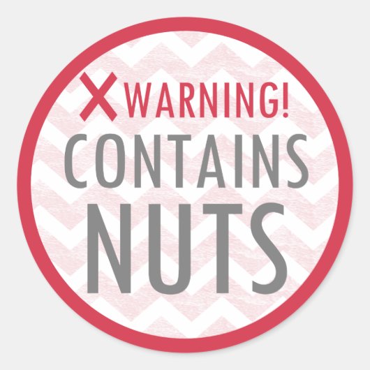Enthält Nuts Food Allergy Alert Stickers (Vorderseite)