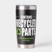 Enthält recycelte Teile Beliebige Transplantation Thermobecher (Rückseite)