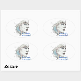 enthüllt ovaler aufkleber