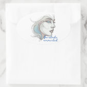 enthüllt ovaler aufkleber (Tasche)