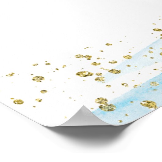 Enthüllte Abstimmung über Wasserfarbe Blau oder Ro Poster (Ecke)