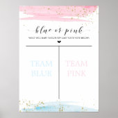 Enthüllte Abstimmung über Wasserfarbe Blau oder Ro Poster (Vorne)