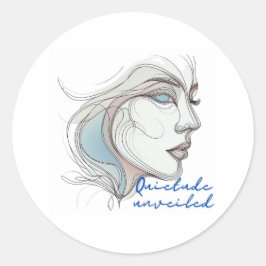 Enthüllte Latte Runder Aufkleber