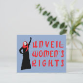 Enthüllung der Rechte der muslimischen Frauen Postkarte (Stehend Vorderseite)