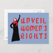 Enthüllung der Rechte der muslimischen Frauen Postkarte (Vorne/Hinten)