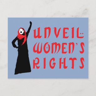 Enthüllung der Rechte der muslimischen Frauen Postkarte