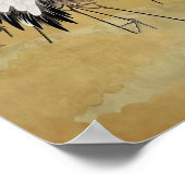 Enthüllung der Schönheit: Japanische Uhr von Krane Poster (Ecke)