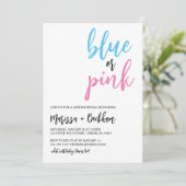 Enthüllung des Blauen oder rosa Geschlechts Einladung (Stehend Vorderseite)