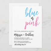 Enthüllung des Blauen oder rosa Geschlechts Einladung (Vorne/Hinten)