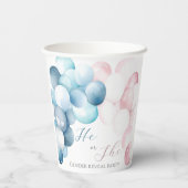 Enthüllung des Gender in Rosa und Blau Pappbecher (Rückseite)