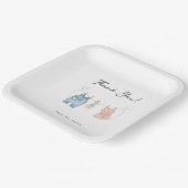 Enthüllung des Geschlechts in blau und rosa Pappteller (Gewinkelt)