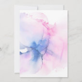 Enthüllung einer Einladung für blaue und rosa Wass (Rückseite)