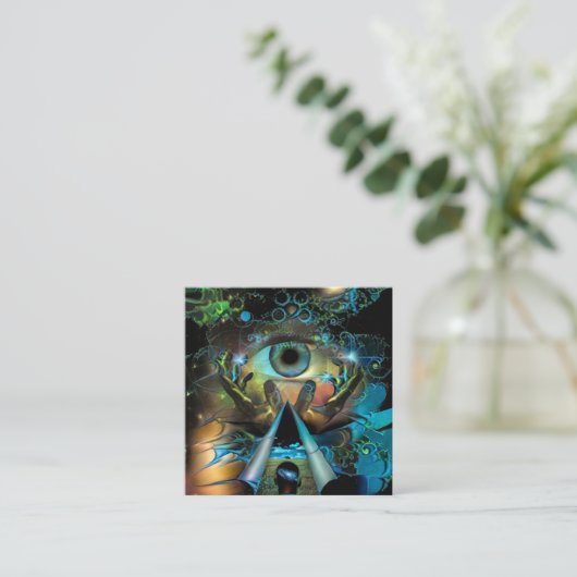 Enthüllung Quadratische Visitenkarte (Stehend Vorderseite)