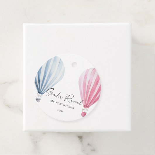 Enthüllung über das Geschlecht der Luftballons Geschenkanhänger (Beispiel)