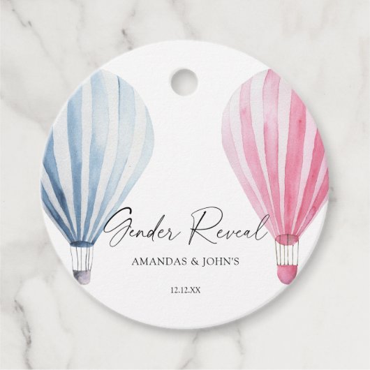 Enthüllung über das Geschlecht der Luftballons Geschenkanhänger (Vorderseite)