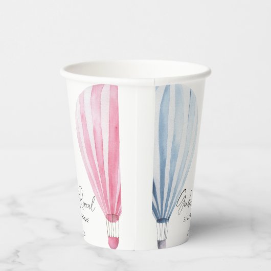 Enthüllung über das Geschlecht der Luftballons Pappbecher (Rechts)