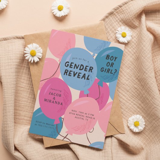 Enthüllung über das Geschlecht Einladung