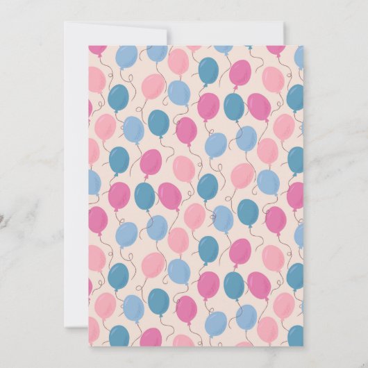 Enthüllung über das Geschlecht Einladung (Rückseite)