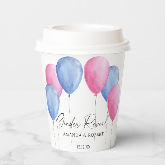 Enthüllung über das Geschlecht von Aquarellonen Pappbecher (Rückseite)