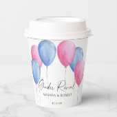 Enthüllung über das Geschlecht von Aquarellonen Pappbecher (Vorderseite)