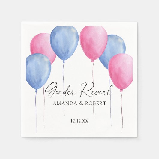 Enthüllung über das Geschlecht von Aquarellonen Serviette (Vorderseite)