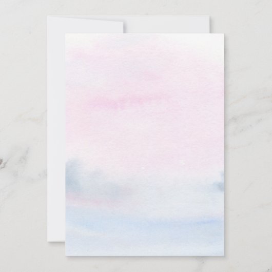 Enthüllung über das Weihnachtsgeschlecht in Blumen Einladung (Rückseite)